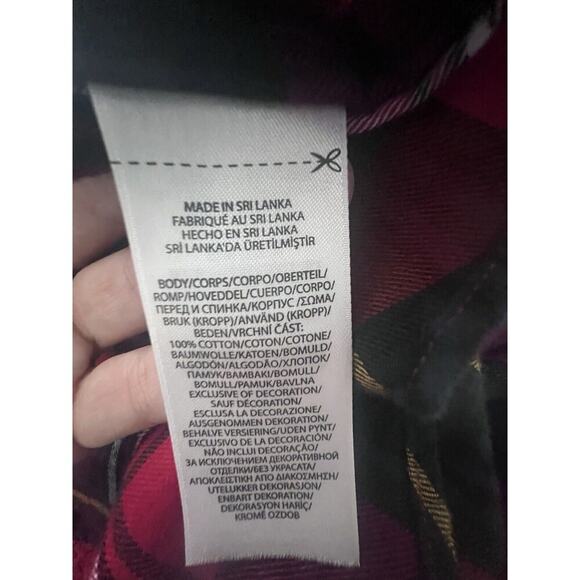 Polo Ralph Lauren Flannel Button Down Shirt Size Large Long Sleeve Red Blue - Picture 6 of 10